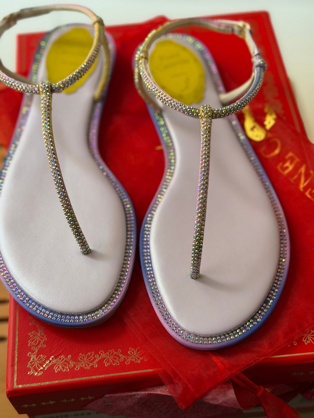 famous brand rene covila slipper